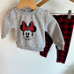 Minnie Sweater + Plaid Pants / 3-6m
