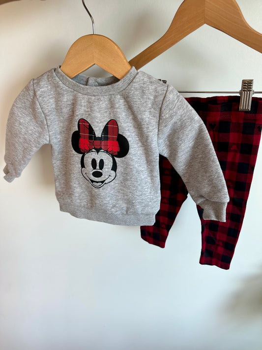 Minnie Sweater + Plaid Pants / 3-6m