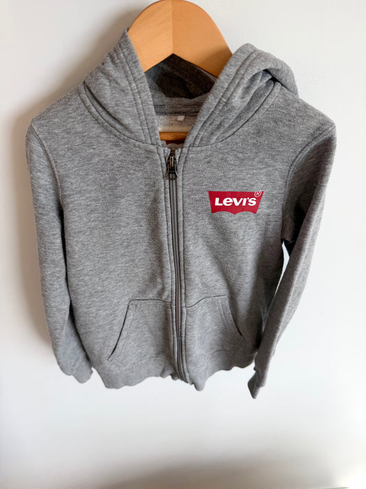 Levi's Grey Zippered Hoodie / 5-6 years