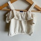 Cream off the Shoulder Ruffle Top / 6-12m