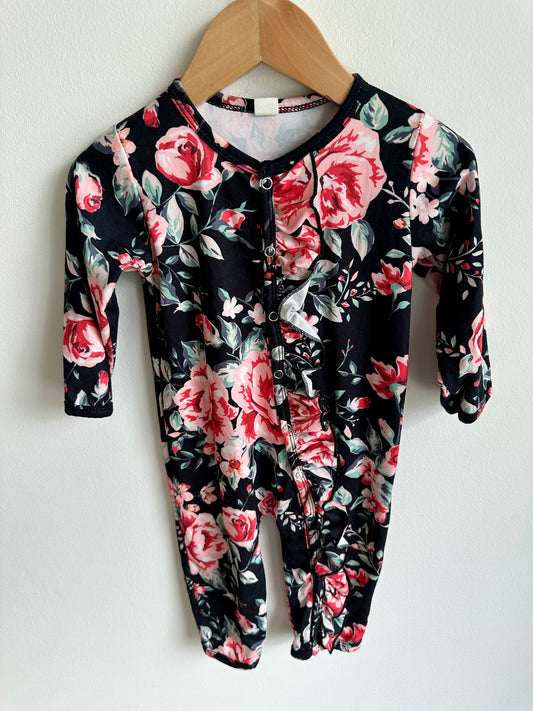 Black Floral Jumpsuit / 2T