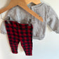 Minnie Sweater + Plaid Pants / 3-6m