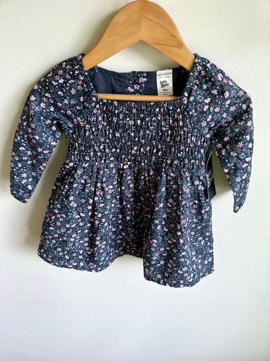Navy Floral Rousing Dress (With Tags) / 9m