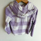 Purple Hood Checkered Top / 3T
