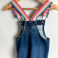 Denim Heart Overall Dress / 4T