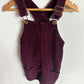 Maroon Cord Overall Dress / 4T
