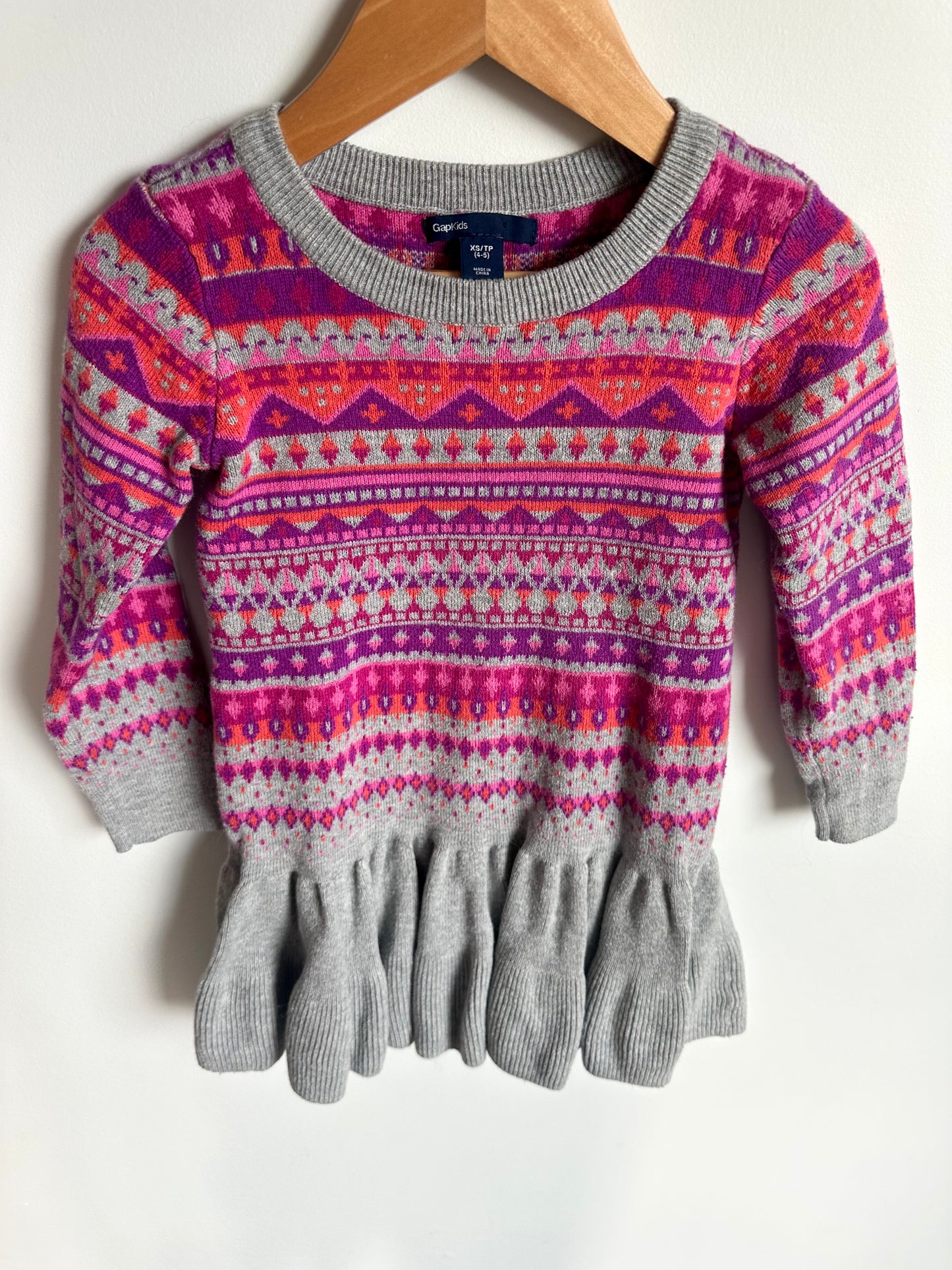 Gap Knit Patterned Dress / 4-5T