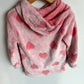 Fleece Pink Heart Hoodie / 4-5T