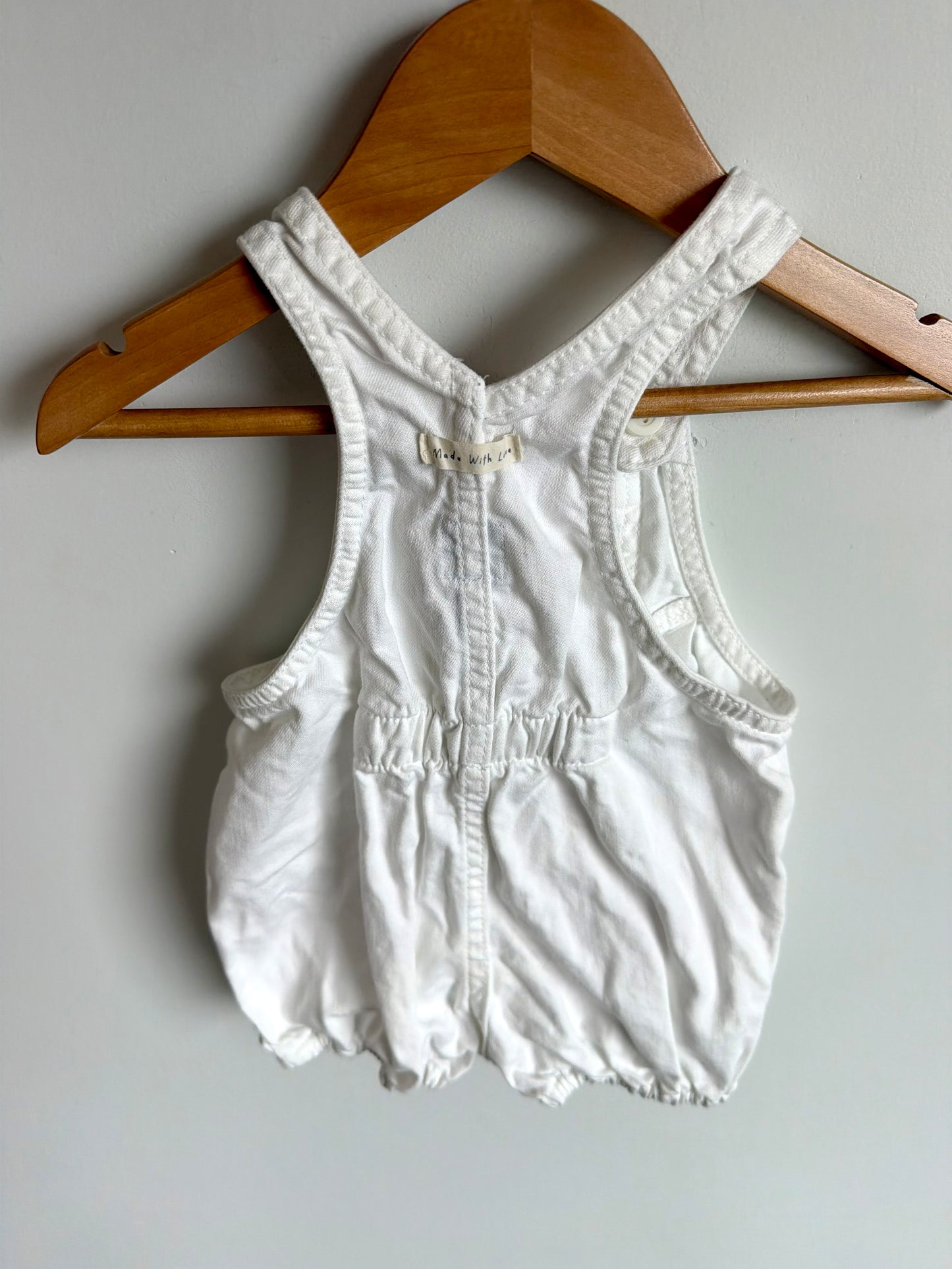 Gap White Bubble Overalls / 3-6m