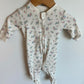 Flower Cream Footed Sleeper / 0-3m