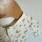 Flower Cream Footed Sleeper / 0-3m