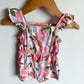 Pink + Purple Floral Romper / 3-6m