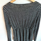 Striped Black + White Long Maternity Top / Large