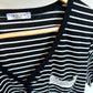 Labor Gown Striped Maternity Dress / M
