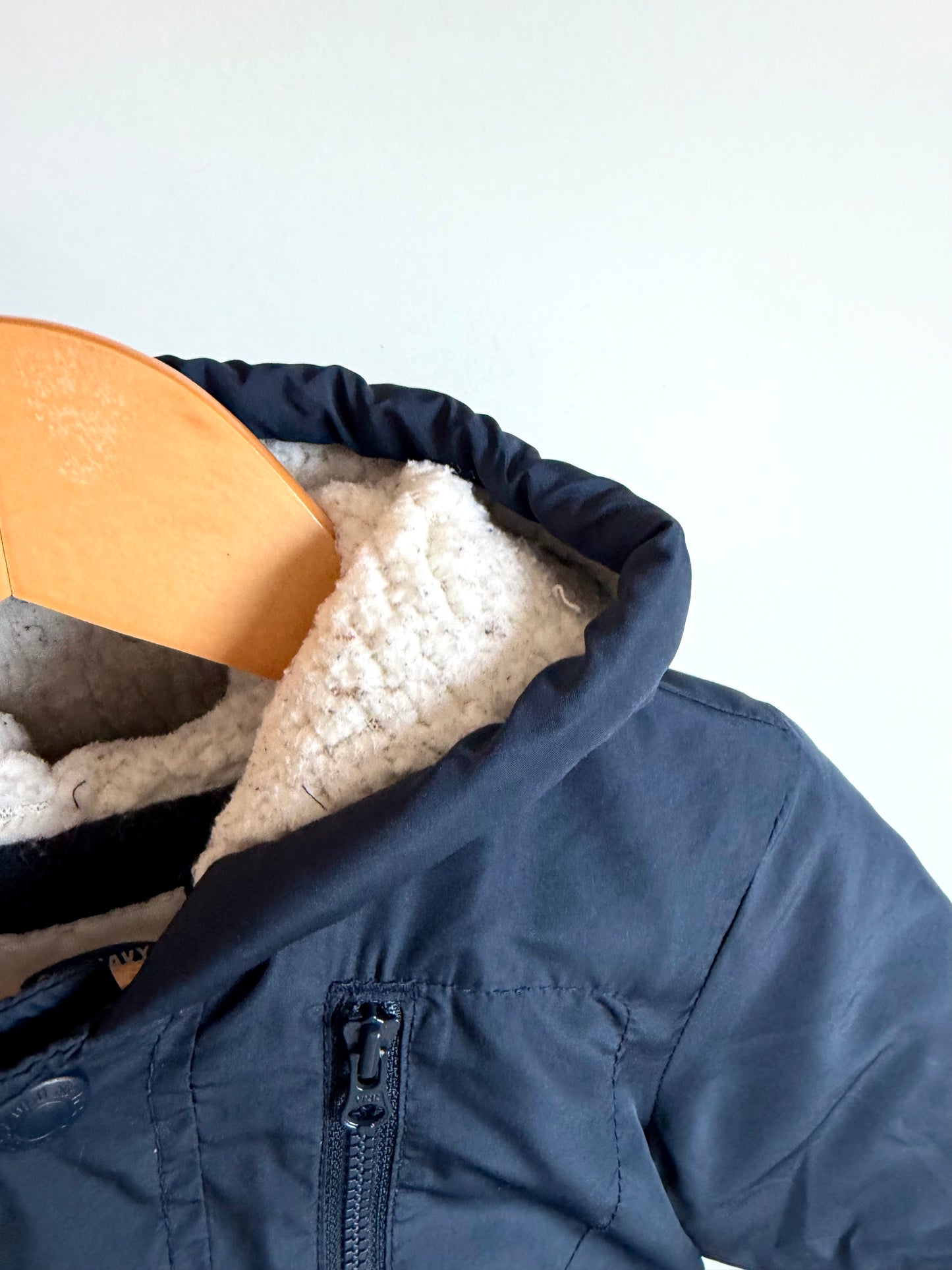 Navy Fleece Lined Jacket / 18-24m