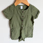 Olive Button Romper / 12-18m