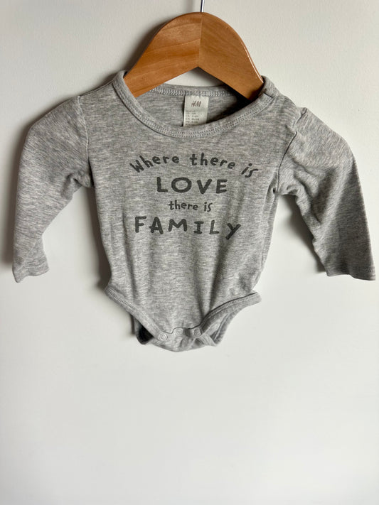 Family Grey Bodysuit / 4-6m