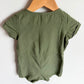 Olive Button Romper / 12-18m