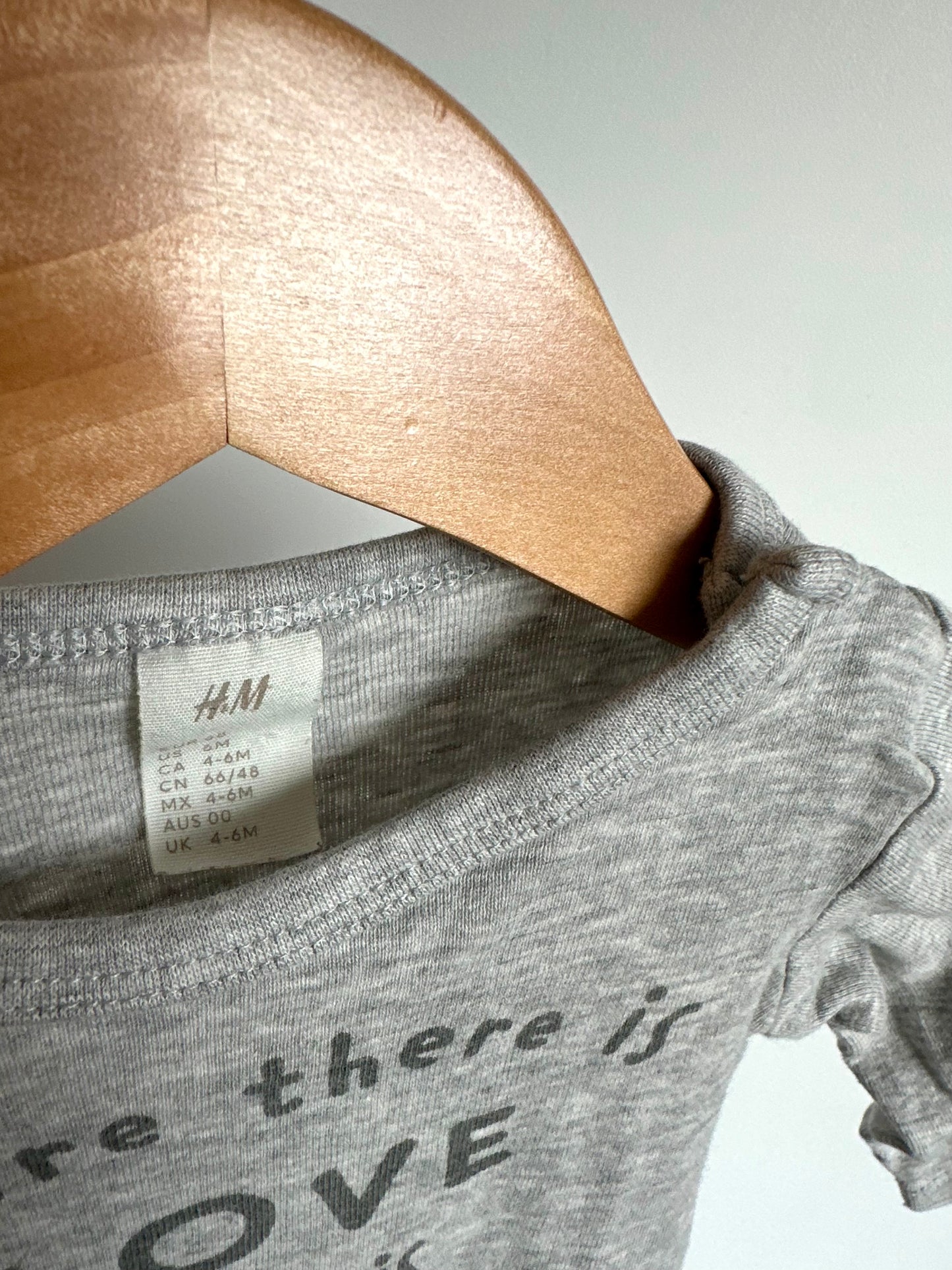 Family Grey Bodysuit / 4-6m