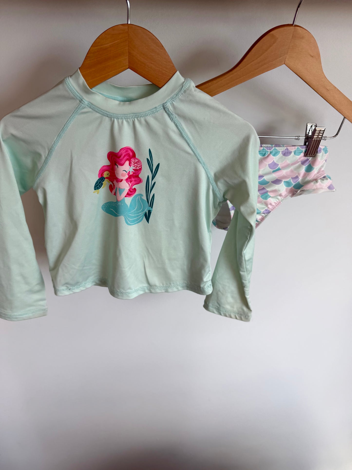 Mermaid Long Sleeve + Bottom Swim Suit / 3T