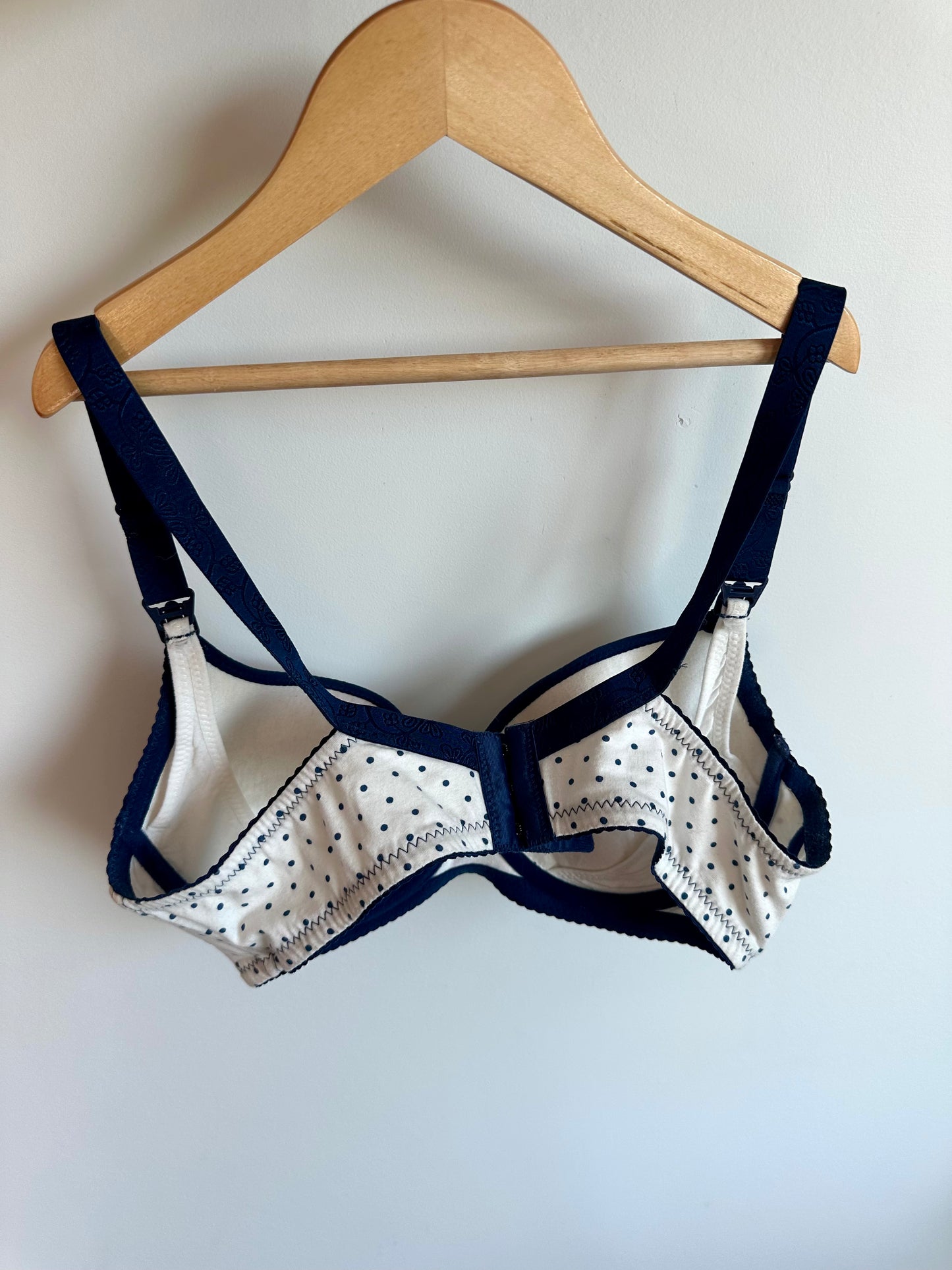 Polka Dot Lace Padded Bra / L