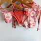 Floral Coral Three Piece Swim Suit / 3T