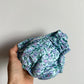 Blue with Purple Flower Swim Diaper / 0-3m