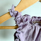 100% Cotton Purple Ribbed Romper / 0-3m