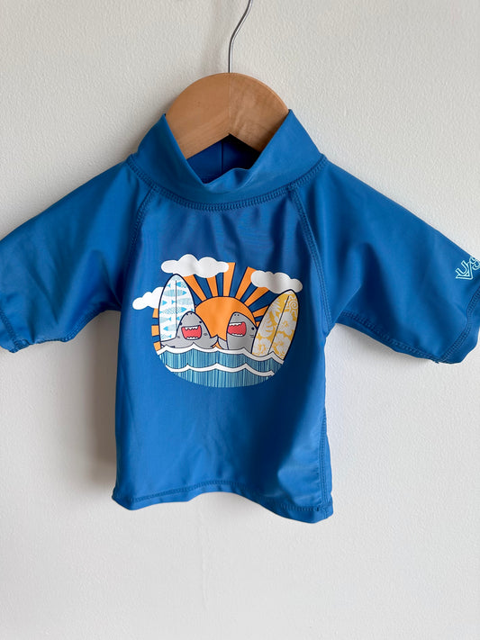 Shark Surf Swim Top and Shorts / 12-18m