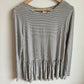 Striped Soft Billowy Top / M