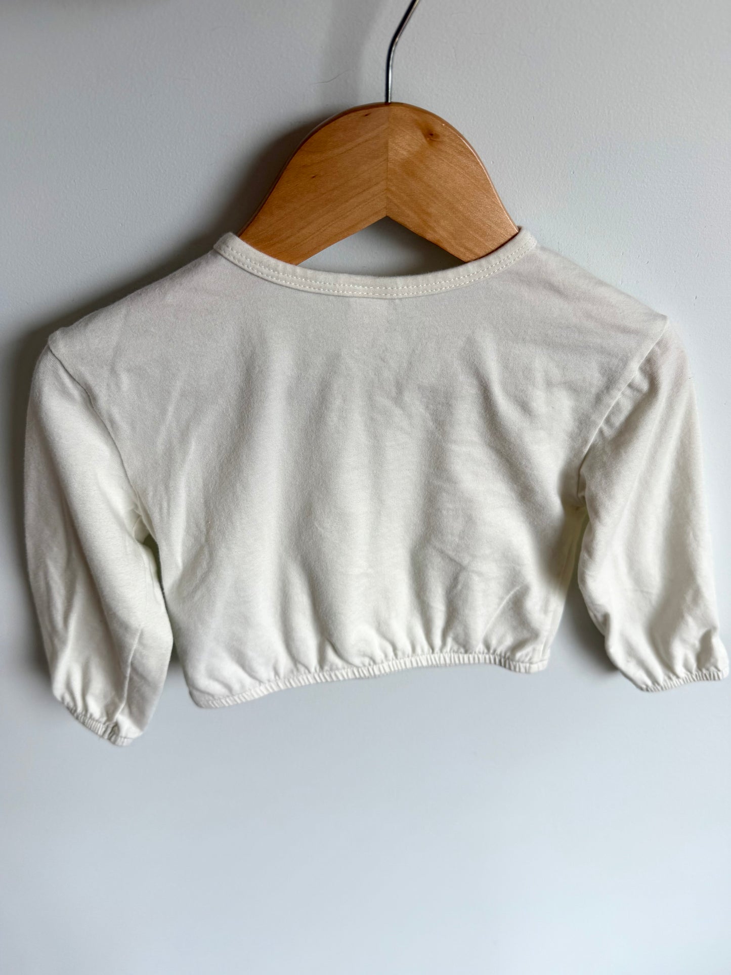 Cream Bow Top / 12-18m