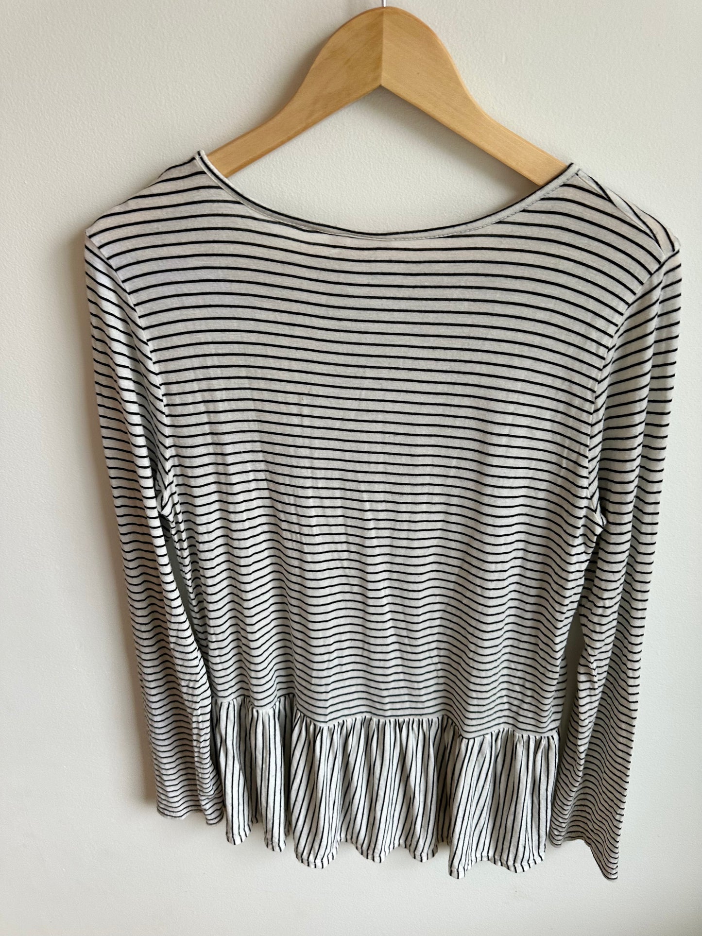 Striped Soft Billowy Top / M