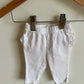 White Ruffle Bottom Leggings / 3-6m