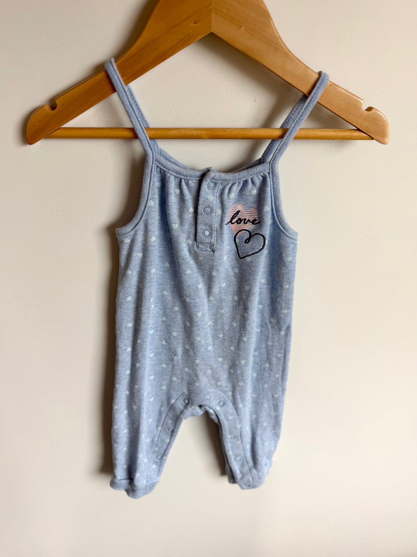 Blue Heart Jumpsuit / 6-12m