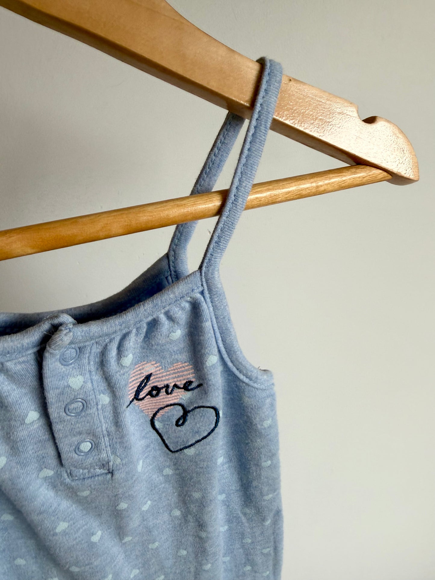 Blue Heart Jumpsuit / 6-12m