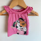 Minnie Pink Ruffle Top / 0-3m
