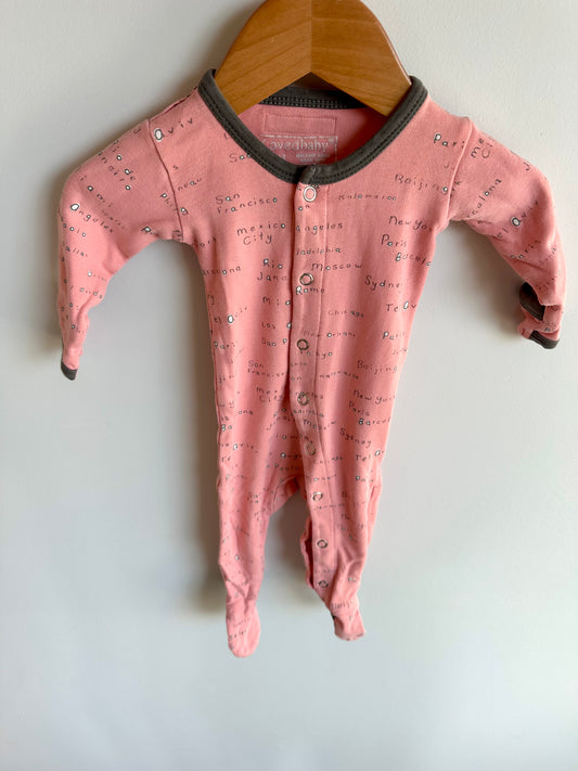 Organic Cotton Cities Snap Sleeper / 0-3m