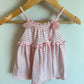 Pink Striped Ruffle Dress / 3-6m