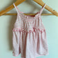 Pink Striped Ruffle Dress / 3-6m