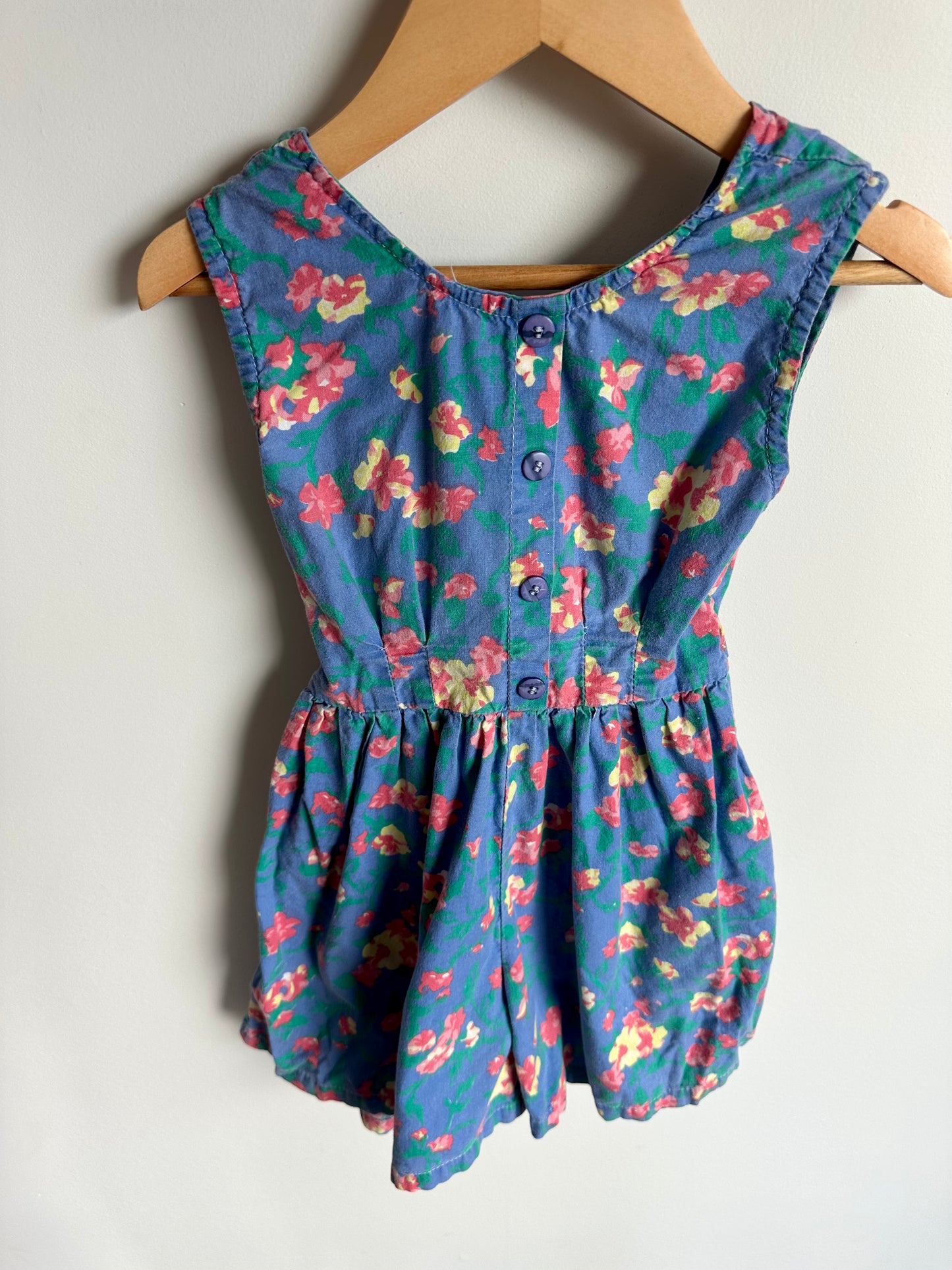 Vintage Noah's Arc Floral Romper / 5 years