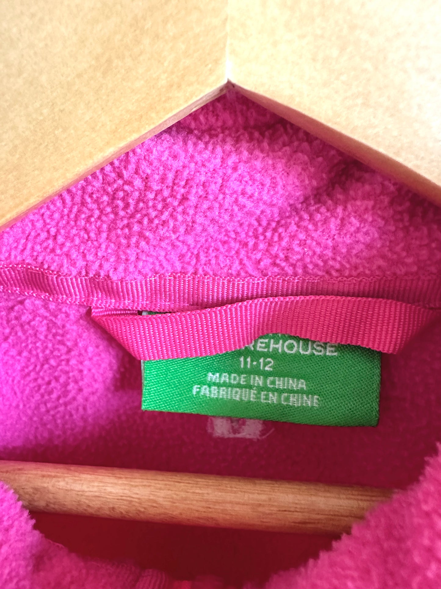 Pink Fleece Sweater / 11-12 years