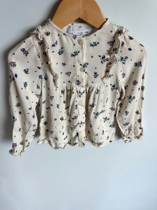 Zara Floral Long Sleeve / 3-4T
