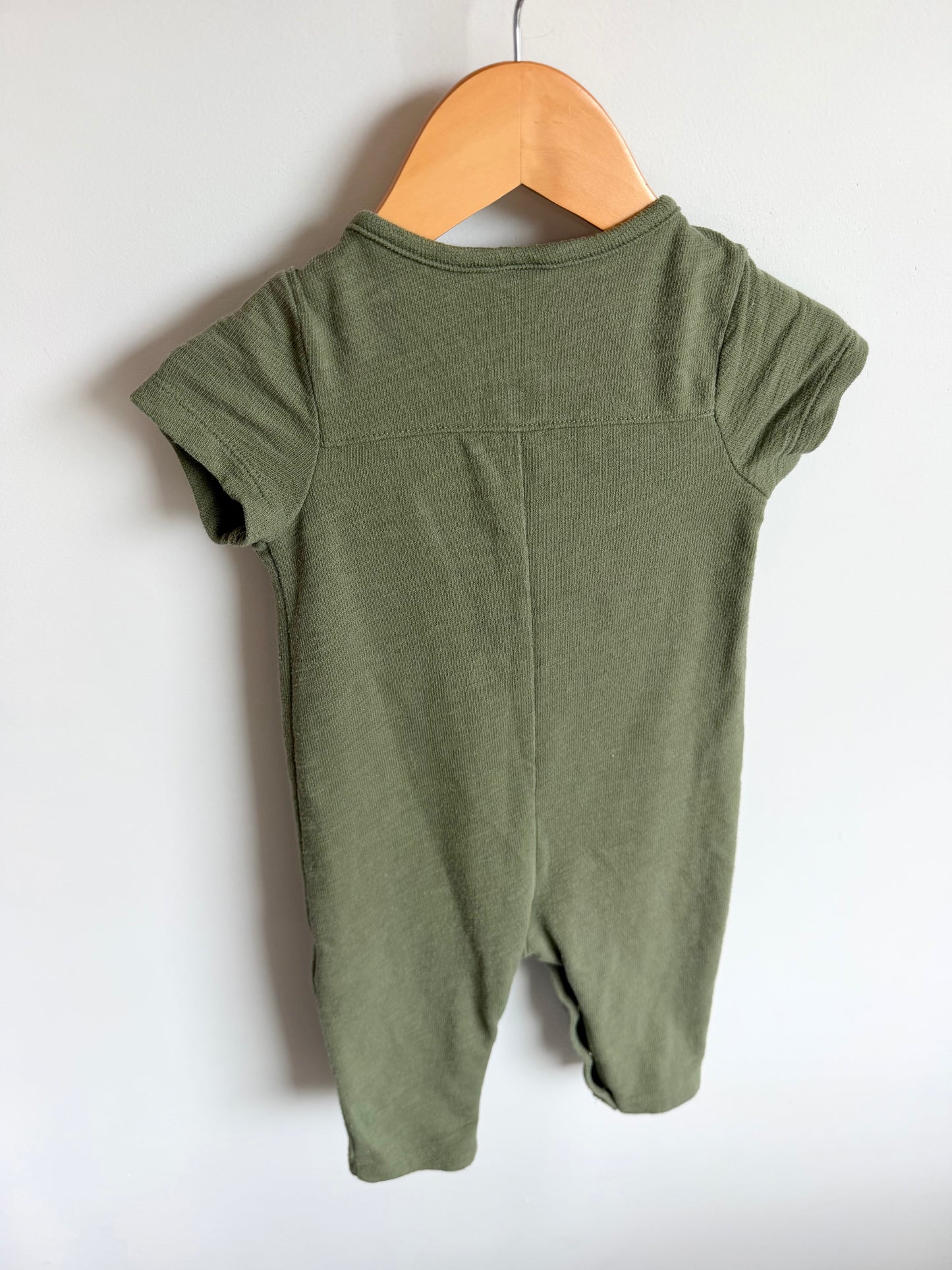 Olive Button Jumpsuit / 12-18m