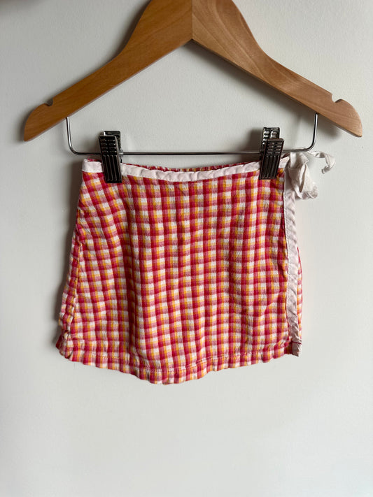 Vintage Pink Plaid Skirt with Shorts / 2-3T?