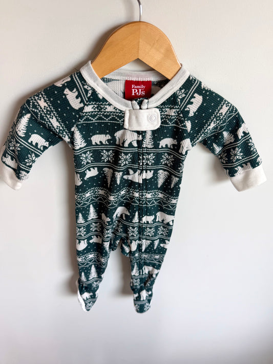 Green Waffle Festive Polar Bear Sleeper / 0-3m