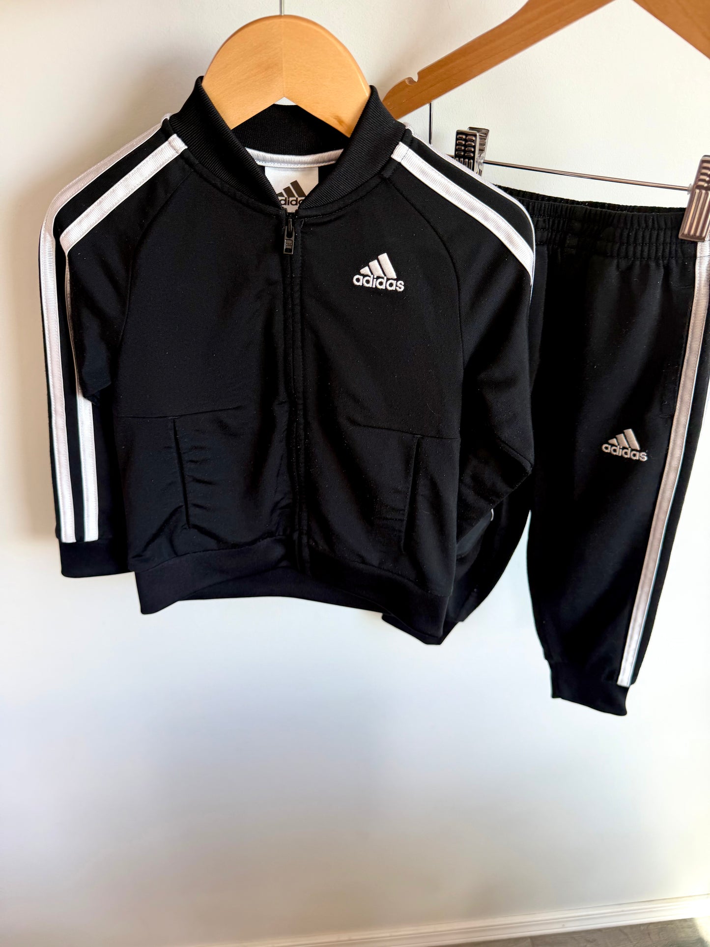 Adidas Black Track Suit Set / 2T