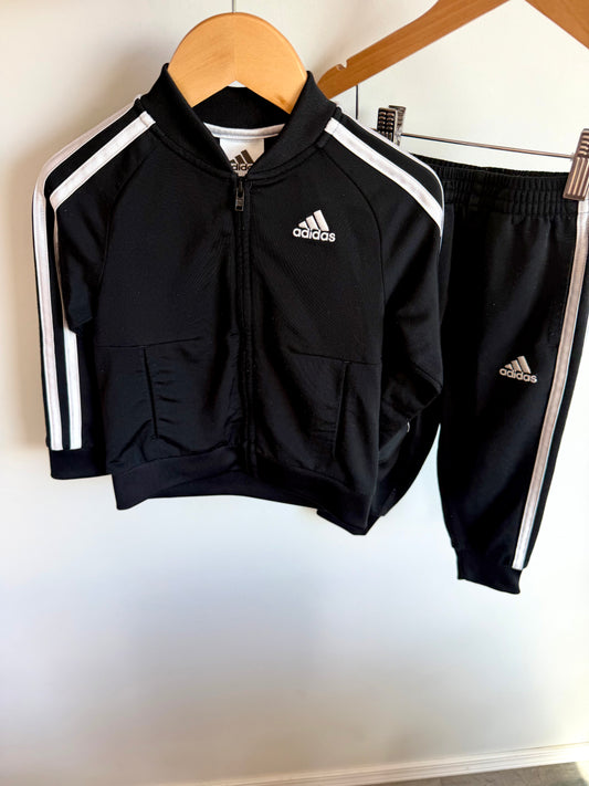 Adidas Black Track Suit Set / 2T