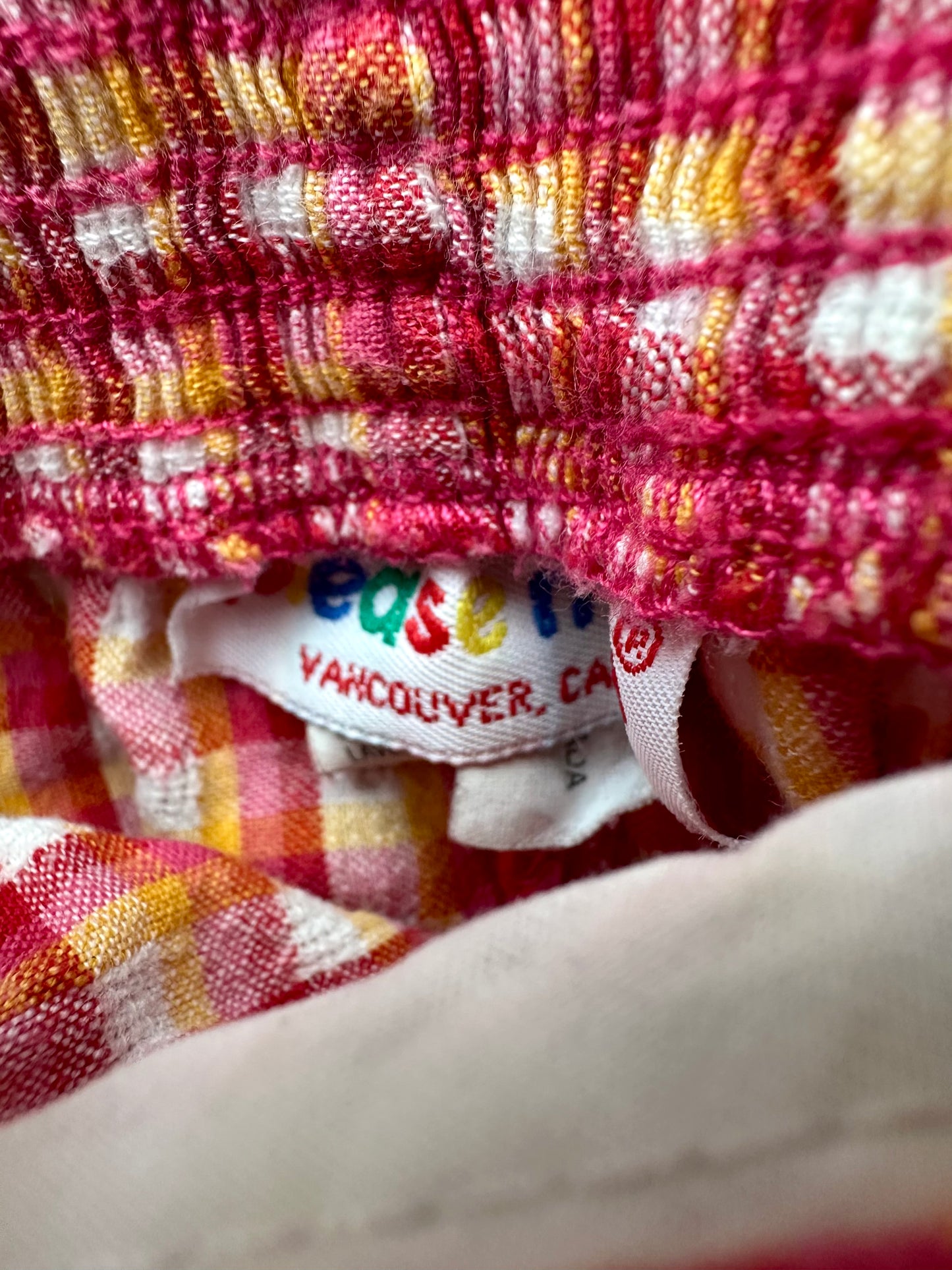 Vintage Pink Plaid Skirt with Shorts / 2-3T?