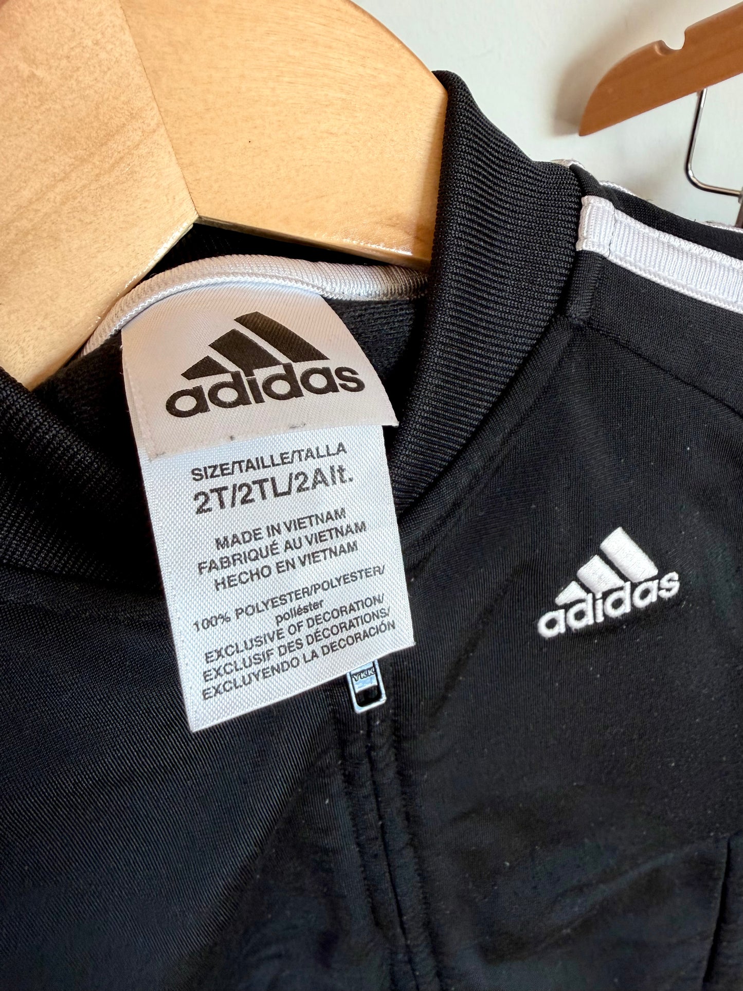 Adidas Black Track Suit Set / 2T