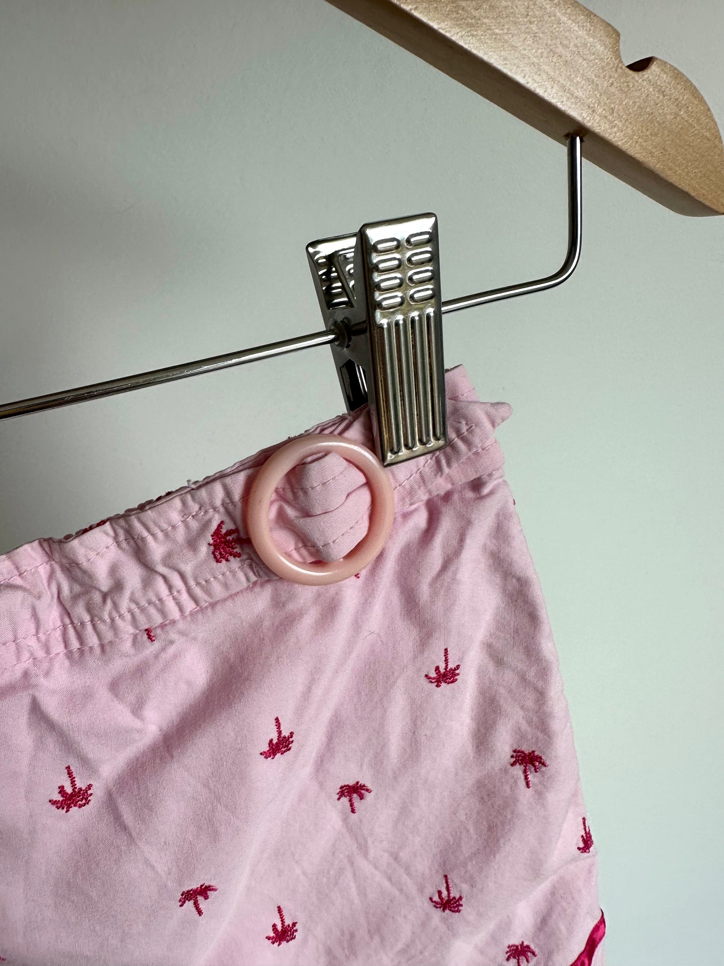 Vintage Pink Palm Skirt with Shorts / 18m